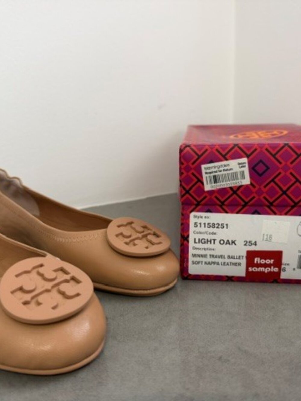 NIB Tory Burch Minnie Travel Ballet Flats - Picture 5 of 5